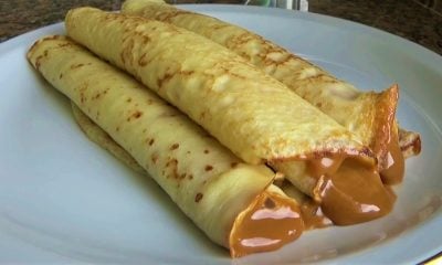 Crepes rellenos de dulce de leche