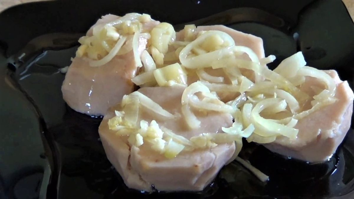 Malanga en mojo de ajo y cebolla