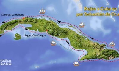 Mapa del bojeo a Cuba 1509