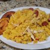 Arroz amarillo con pollo a la cubana