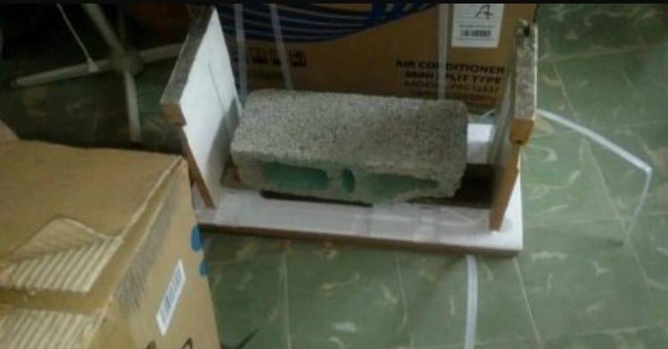 Residente de Miami envía un paquete a su familia y recibe bloques de cemento