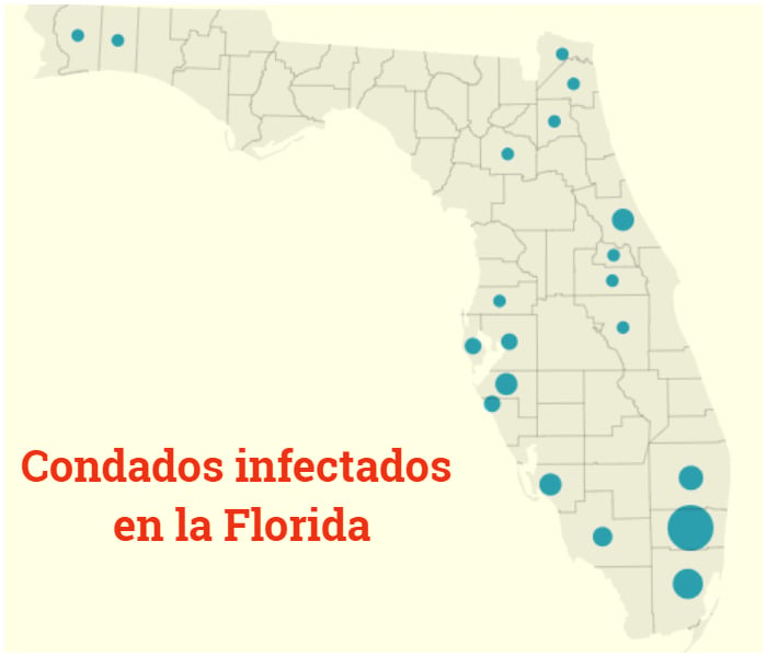 Florida registra su cuarta muerte por coronavirus, a nivel nacional ya suman 57