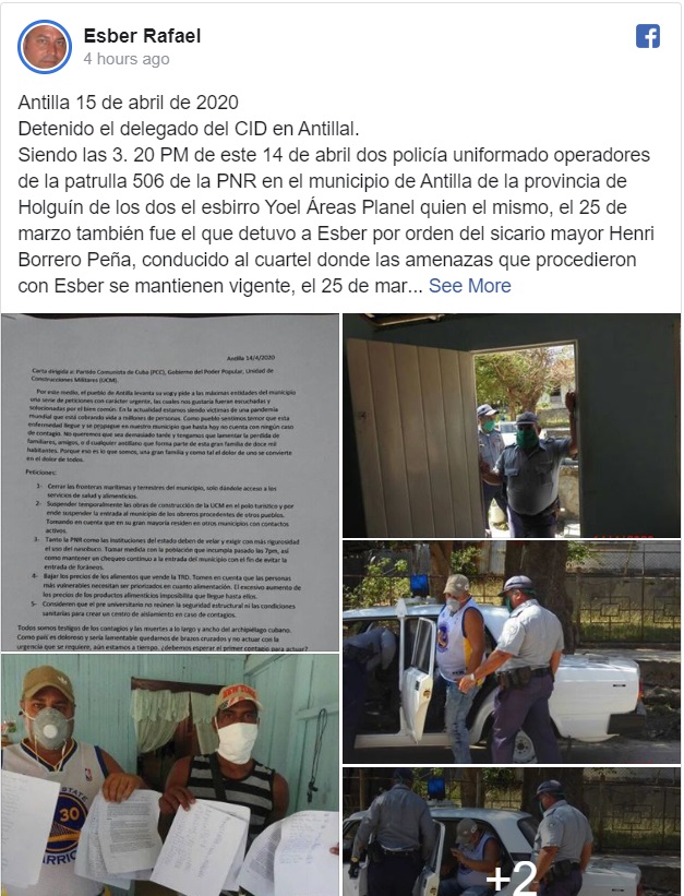Esber Rafael, publicación de Facebook