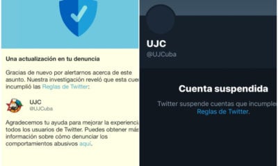 Twitter suspende cuentas relacionadas con la UJC