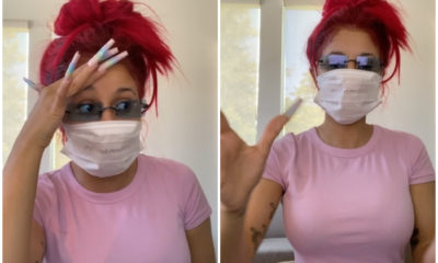 Cardi B usa mascarillas para protegerse de coronavirus