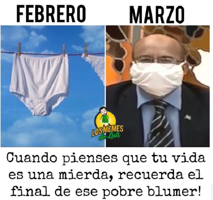 Meme sobre Randy Alonso y su nasobuco