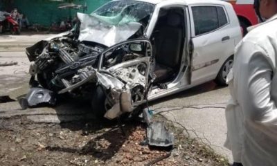 Accidente entre una Yutong y un automóvil en Holguín deja un fallecido (Captura pantalla: Facebook-Pedro Dominguez)