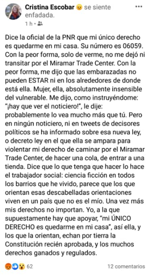 Ante la difícil situación que impera en Cuba, Cristina Escobar vuelve a levantar su voz