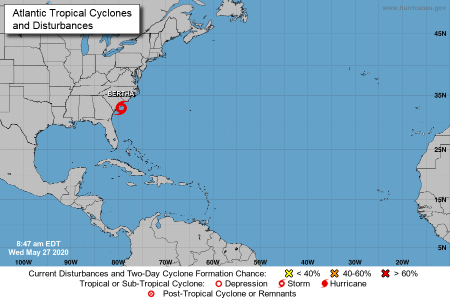 Bertha es la segunda tormenta tropical fuera de la temporada (1)