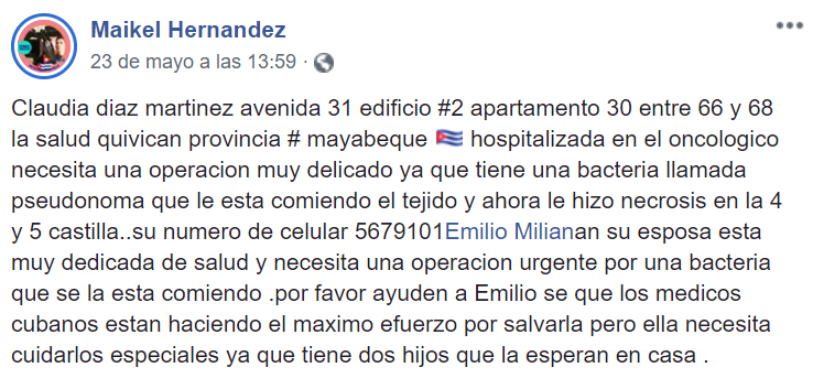 Paciente oncológica está en estado crítico tras una negligencia médica 