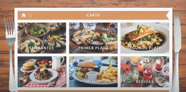 Carta de un restaurante