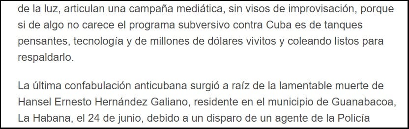 Prensa oficialista considera que pedir transparencia en el caso de Hansel Hernández es anticubano