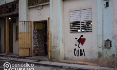 Cartel de “I Love Cuba” en La Habana