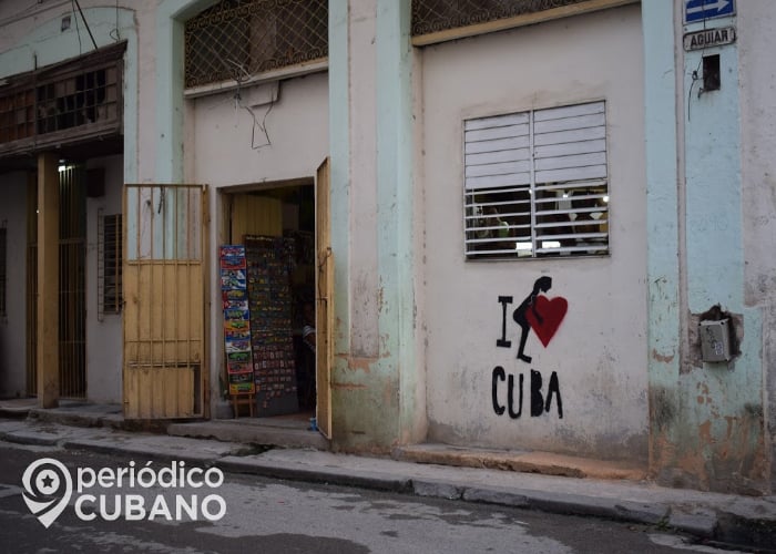 Cartel de “I Love Cuba” en La Habana