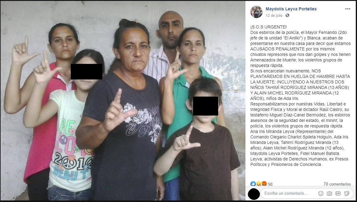 Familia opositora atacada en Holguín es acusada penalmente por sus agresores