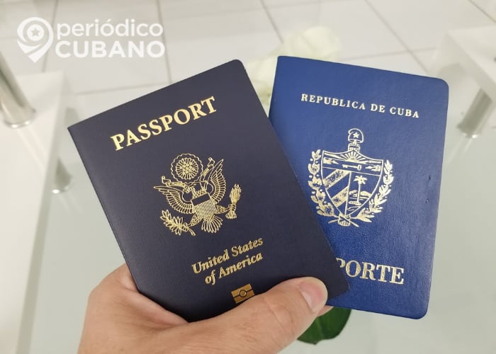 Pasaporte cubano y pasaporte de EEUU