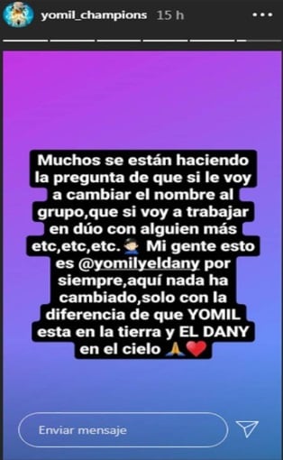 Post de Yomil Hidalgo en Instagram