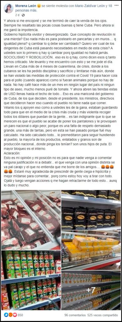 Mientras Cuba sufre escasez, la variedad de productos en tiendas MLC causa indignación