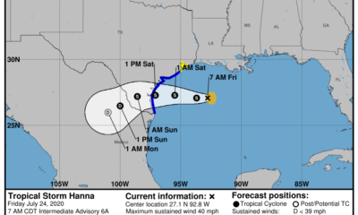Tormenta tropical Hanna amenaza al estado de Texas