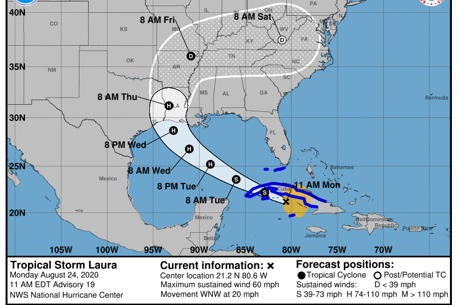 Ultimo Aviso Tormenta Tropical Laura Esta Al Sur De Cienfuegos