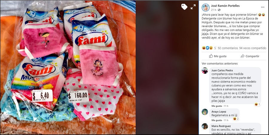 Denuncian la venta forzada de artículos para comprar detergente en Holguín