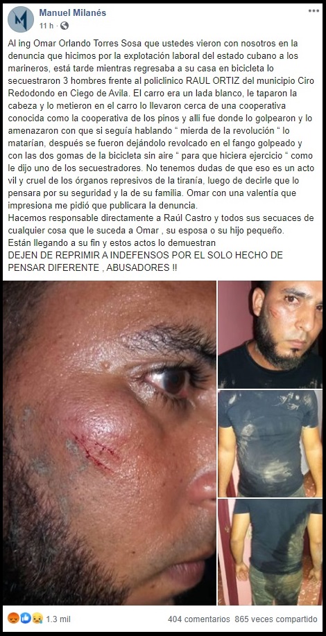 Ingeniero cubano secuestrado y golpeado tras denunciar abuso laboral