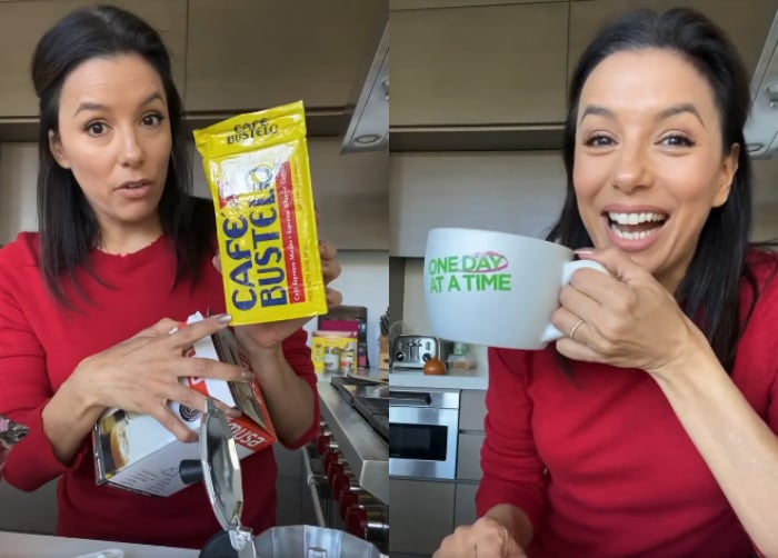 Eva Longoria enseña cómo hacer un perfecto café cubano con leche