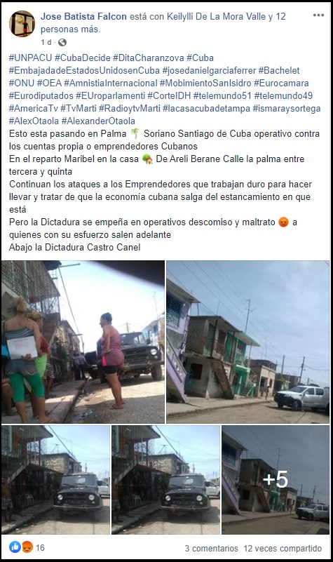 Denuncian acoso policial contra cuentapropistas en Santiago de Cuba