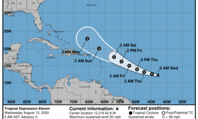 Temporada de huracanes 2020: Aviso sobre la depresión tropical No.11