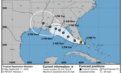 Aviso especial Depresión Tropical No.19 afecta al sur de la Florida