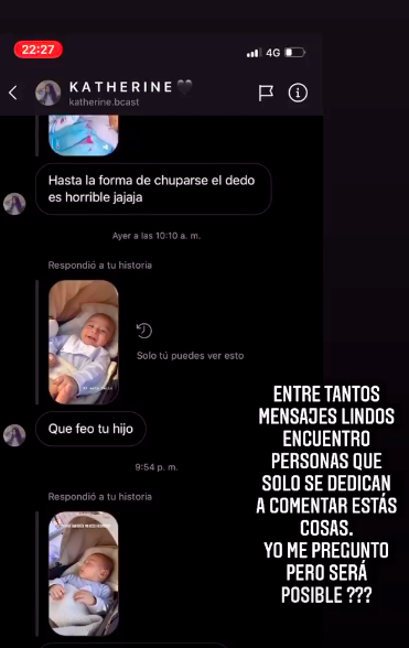 Foto: Historia de Instagram de Lisandra Silva