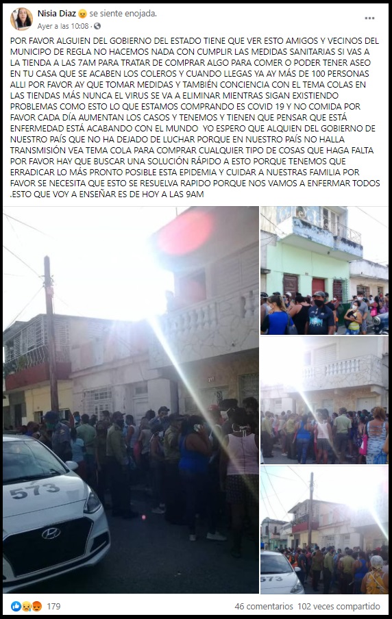 La fuerte presencia policial en La Habana no es suficiente para detener las colas