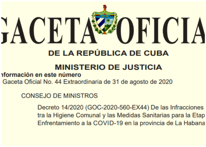 Decreto Oficial Estas son las sanciones por violar las restricciones en La Habana