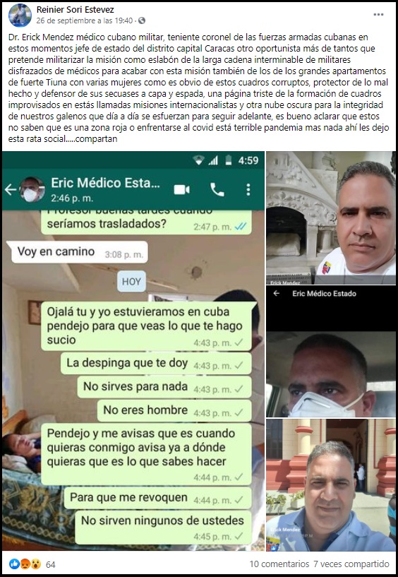 Médico cubano deserta de misión en Caracas y denuncia corrupción de sus superiores