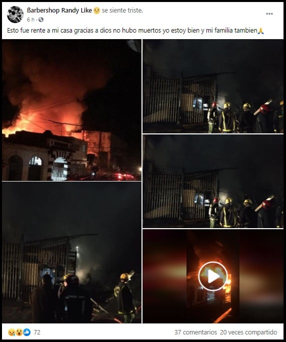 Se registra un incendio en La Habana durante la madrugada