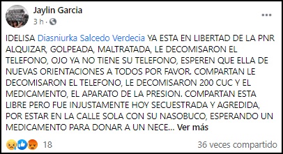 Activista detenida por la PNR mientras se dirigía a entregar medicamentos a niño necesitado