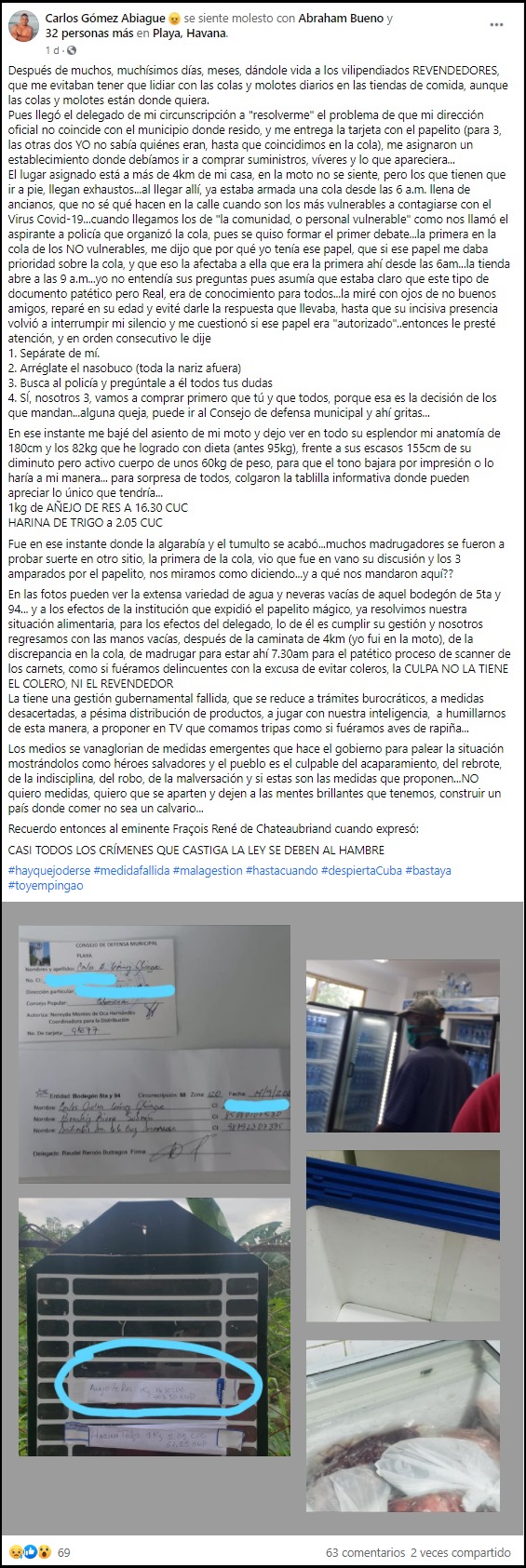 Cubano denuncia que las “soluciones” para las colas del Gobierno no sirven