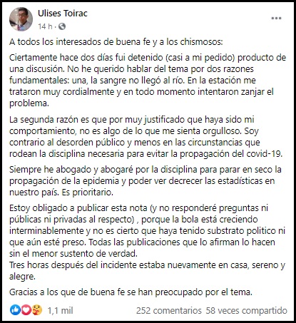 El humorista cubano Ulises Toirac confirma que fue arrestado