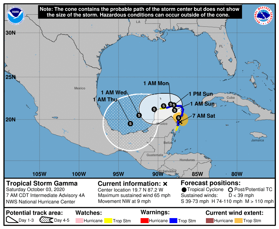 Aviso de tormenta tropical: Gramma dejará fuertes lluvias en el occidente de Cuba