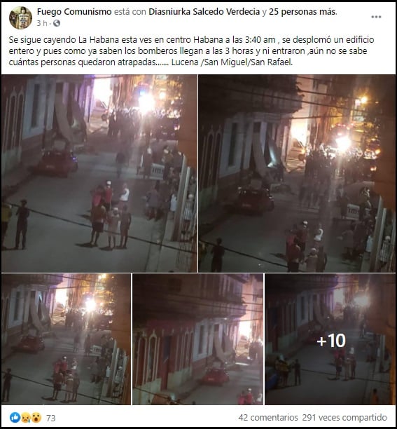 Edificio de tres pisos se derrumba en Centro Habana