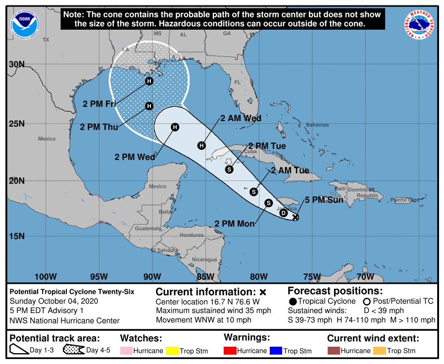 Potencial tormenta tropical Delta afectará al occidente cubano