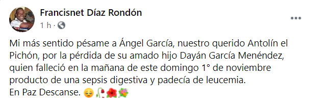 Fallece el hijo de “Antolín El Pichón”