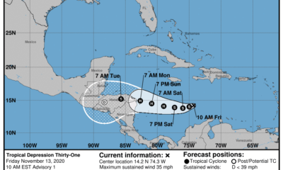 La depresión tropical No.31 se forma en el mar Caribe