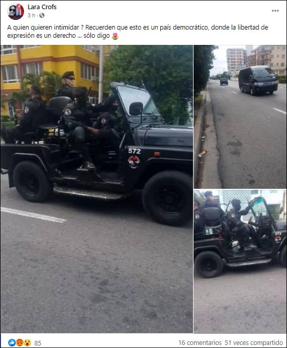 Denuncian la presencia de tropas paramilitares en las calles de Cuba