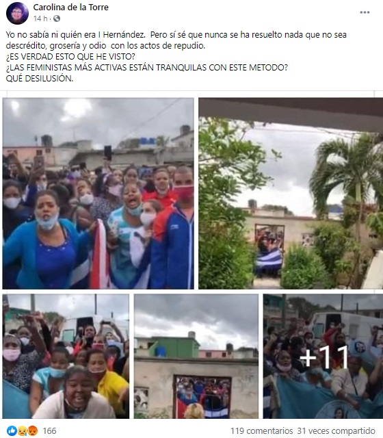 “Qué desilusión”: madre de funcionaria del Minrex reprueba acto de repudio contra Iliana Hernández