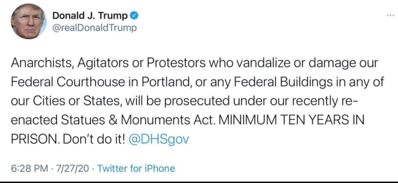 Trump rechaza la violencia de los manifestantes que irrumpieron en el Capitolio