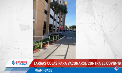 Largas filas para vacunarse en Miami-Dade