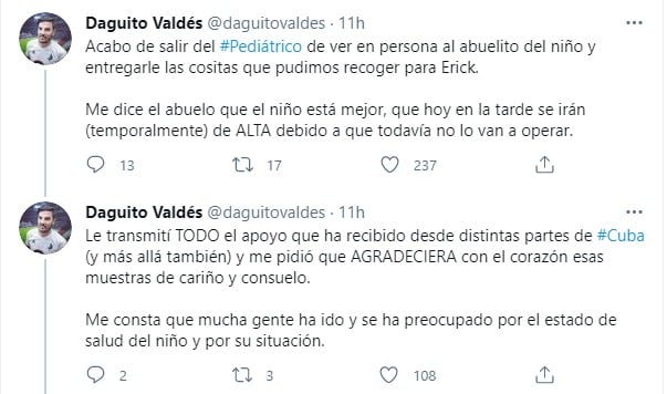 Tuit Daguito Valdés