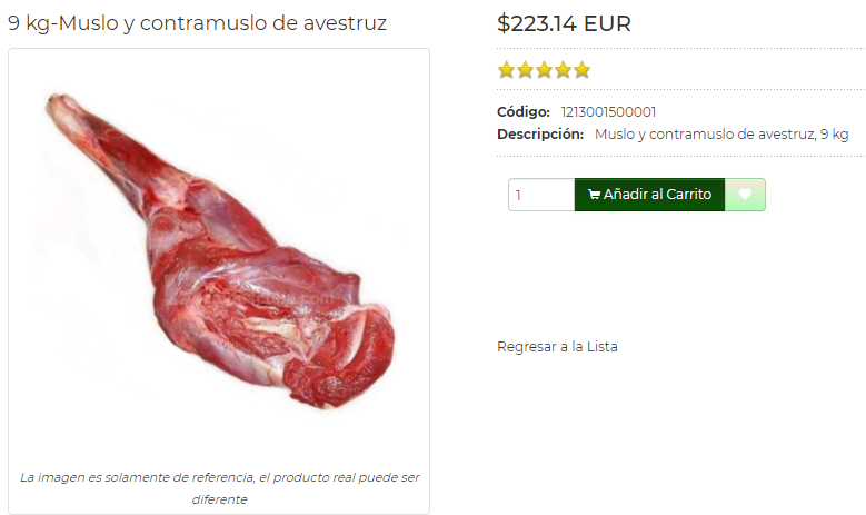 Cuba inicia la venta de avestruz en dólares a través de tiendas por Internet