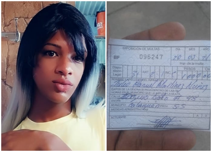 Multan a cubana trans y la amenazan con desacato por vestirse como mujer